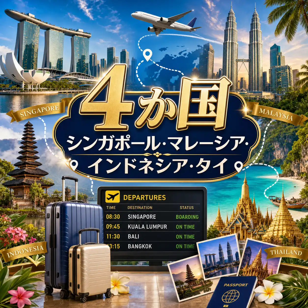 シンガポール、マレーシア、インドネシア、タイ 4ヵ国eSIM